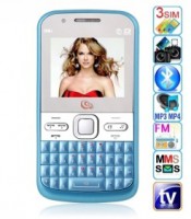 Cellphone with wifi, unlocked trisim, tv and big 3D speakers.